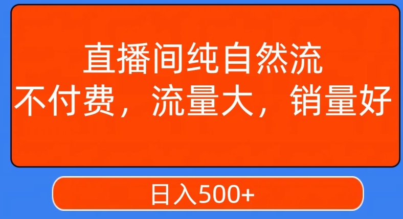 视频号直播间纯自然流，不付费，白嫖自然流，自然流量大，销售高，月入15000+【揭秘】-一起网赚吧