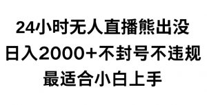 快手24小时无人直播熊出没，不封直播间，不违规，日入2000+，最适合小白上手，保姆式教学【揭秘】-一起网赚吧