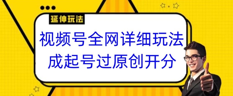 视频号全网最详细玩法，起号过原创开分成，单号日入300+【揭秘】-一起网赚吧