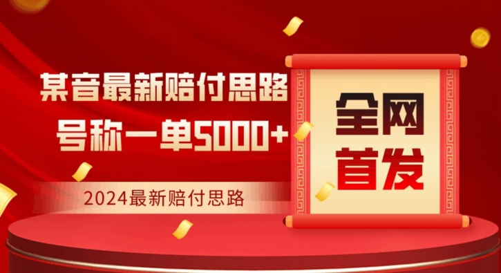 全网首发，2024最新抖音赔付项目，号称一单5000+保姆级拆解【仅揭秘】-一起网赚吧