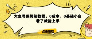 怎么样靠阿里大厂撸金,背靠大厂日入2000+,大鱼号保姆级教程,0成本,0基础小白看了就能上手【揭秘】-一起网赚吧