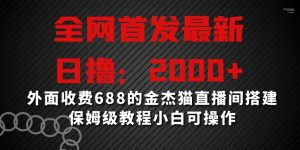 全网首发最新,日撸2000+,外面收费688的金杰猫直播间搭建,保姆级教程小白可操作【揭秘】-一起网赚吧