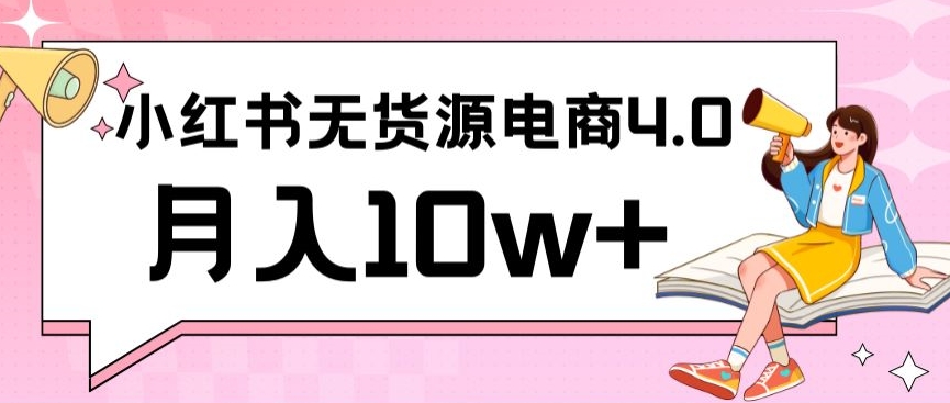 小红书新电商实战，无货源实操从0到1月入10w+联合抖音放大收益【揭秘】-一起网赚吧
