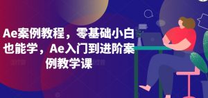 Ae案例教程，零基础小白也能学，Ae入门到进阶案例教学课-一起网赚吧