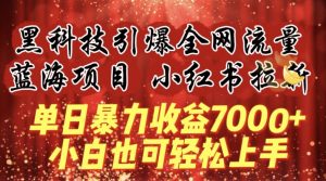 蓝海项目!黑科技引爆全网流量小红书拉新，单日暴力收益7000+，小白也能轻松上手【揭秘】-一起网赚吧