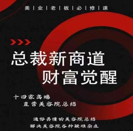 总裁新商道(美业老板必修课)，通俗易懂的美容院总结，解决美容院各种疑难杂症-一起网赚吧