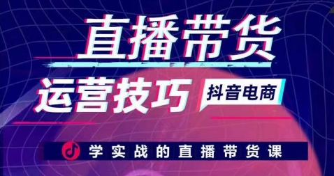 直播带货运营技巧，学实战的直播带货课-一起网赚吧