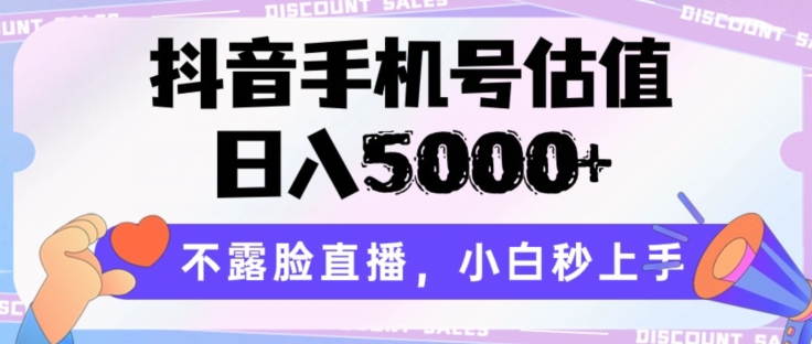 抖音手机号估值，日入5000+，不露脸直播，小白秒上手【揭秘】-一起网赚吧