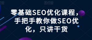 零基础SEO优化课程，手把手教你做SEO优化，只讲干货-一起网赚吧