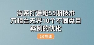 淘系打爆班55期技术：万相台无界10个不同类目案例的优化(10节)-一起网赚吧