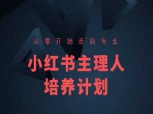 小红书课程简化版，从零开始走向专业，小红书主理人培养计划-一起网赚吧