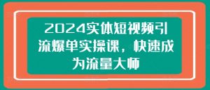 2024实体短视频引流爆单实操课，快速成为流量大师-一起网赚吧