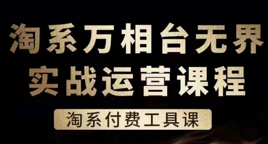 淘系万相台无界实战运营课，淘系付费工具课-一起网赚吧