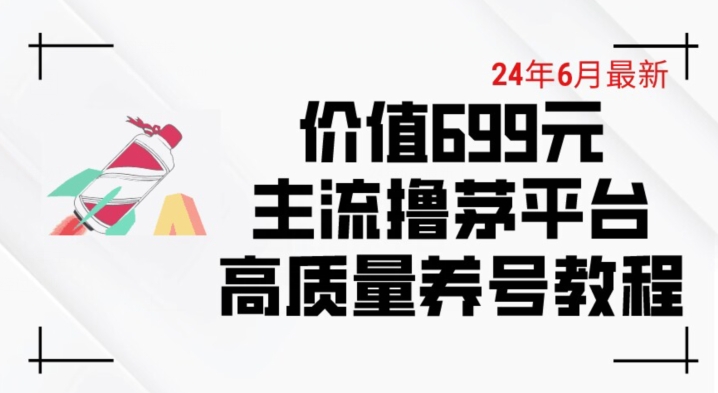 6月最新价值699的主流撸茅台平台精品养号下车攻略【揭秘】-一起网赚吧