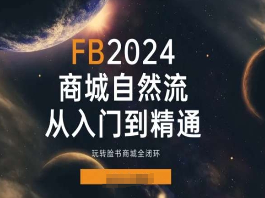 2024Faceboo商城自然流(从入门到精通)，玩转脸书商城全闭环-一起网赚吧