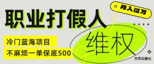 职业打假人电商维权揭秘，一单保底500，全新冷门暴利项目【仅揭秘】-一起网赚吧