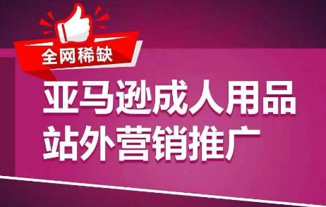 全网稀缺！亚马逊成人用品站外营销推广，​教你引爆站外流量，开启爆单模式-一起网赚吧