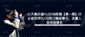 21天高价值VLOG训练营【第一期】行业首创用VLOG把口播故事化，流量人设成倍增长-一起网赚吧