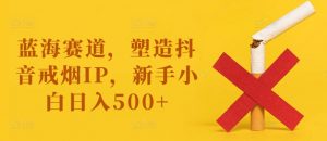 蓝海赛道,塑造抖音戒烟IP,新手小白日入500+【揭秘】-一起网赚吧