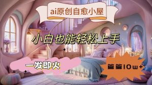 ai原创治愈小屋，小白也能轻松上手，一发即火，篇篇10w+【揭秘】-一起网赚吧