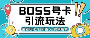 Boss直聘流量卡引流变现玩法，日引200+创业粉【揭秘】-一起网赚吧