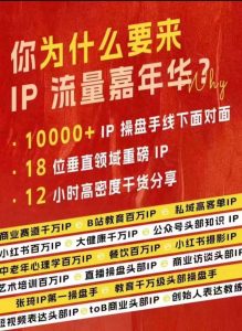 群响IP流量嘉年华，​现场视频+IP江湖2024典藏版PPT-一起网赚吧