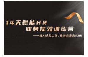 14天ChatGPT赋能HR业务提效训练营,从小白到应用高手-一起网赚吧