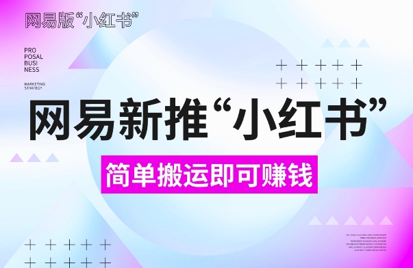 网易官方新推“小红书”，搬运即有收益，新手小白千万别错过(附详细教程)【揭秘】-一起网赚吧
