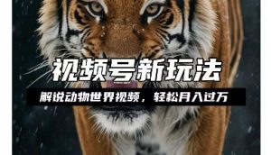 利用动物世界解说视频，赚分成计划收益，轻松月入过W，操作简单【揭秘】-一起网赚吧