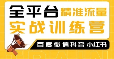 全平台精准流量实战训练营，百度微信抖音小红书SEO引流教程-一起网赚吧