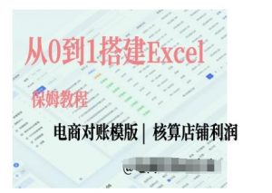 电商对账实操课从0到1搭建Excel电商对账模版-一起网赚吧