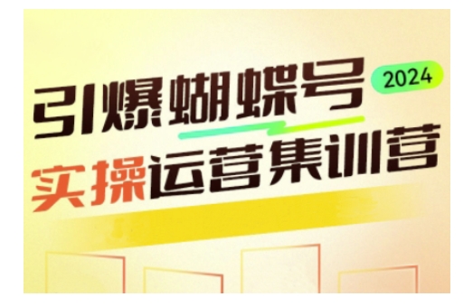 引爆蝴蝶号实操运营，助力你深度掌握蝴蝶号运营，实现高效实操，开启流量变现之路-一起网赚吧