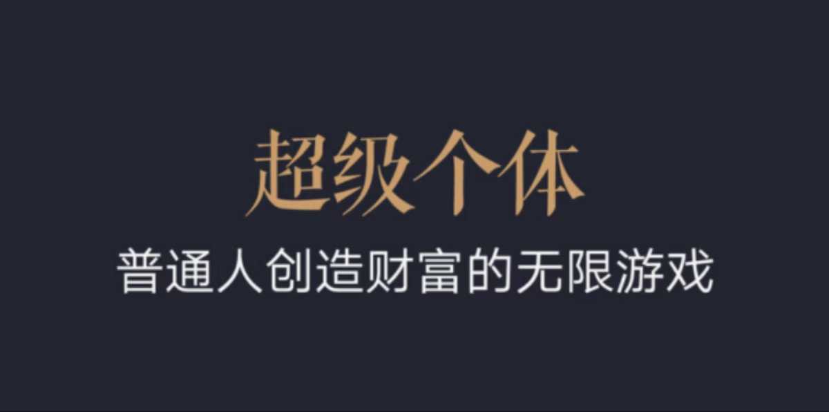 超级个体：2024-2025翻盘指南，普通人创造财富的无限游戏-一起网赚吧