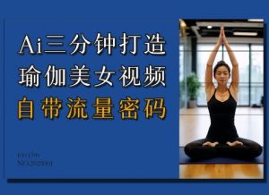 Ai3分钟打造瑜伽美女视频，自带流量密码-一起网赚吧