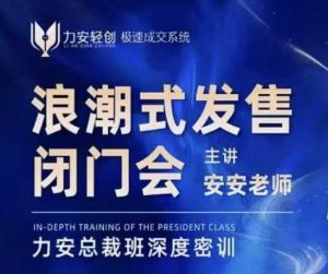 力安深圳闭门会：浪潮式发售，手把手教你做批量搞定成交-一起网赚吧