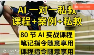 AI指令实战课，课程+案例，80节AI实战课程，笔记指令随意享用，课程指令随意享用-一起网赚吧