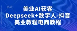 美业AI获客Deepseek+数字人-抖音美业教程电商教程-一起网赚吧