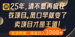 什么?25年你还在疯狂找项目做,醒醒吧,看完这些你全都懂了【揭秘】-一起网赚吧
