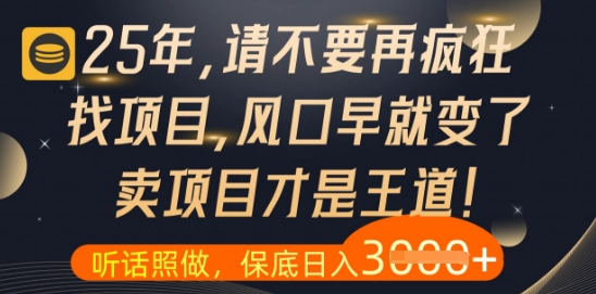 什么？25年你还在疯狂找项目做，醒醒吧，看完这些你全都懂了【揭秘】-一起网赚吧