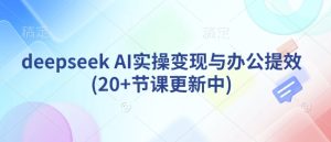 deepseek AI实操变现与办公提效(20+节课更新中)-一起网赚吧