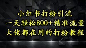 小红书打粉引流,一天轻松500+精准流量,大佬都在用的打粉教程-一起网赚吧