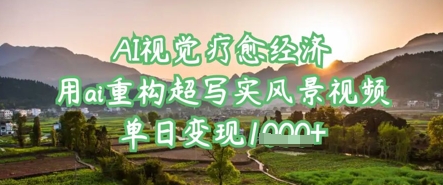 AI视觉疗愈经济：用ai重构超写实风景视频，单日变现多张-一起网赚吧