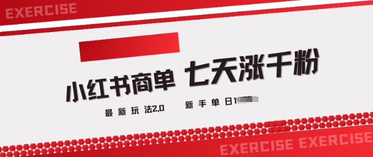 小红书商单2.0最新玩法，3天涨千粉单日变现多张-一起网赚吧