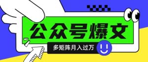 使用DeepSeek十分钟写100篇公众号爆文，多账号矩阵操作轻松月入过W-一起网赚吧