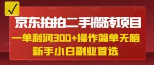 京东拍拍二手搬砖项目，一单纯利润3张，操作简单，小白兼职副业首选-一起网赚吧