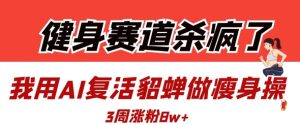 健身赛道杀疯了?我用AI复活貂蝉做瘦身操,3周涨粉8W-一起网赚吧