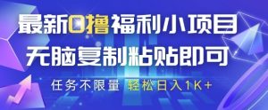 最新0撸福利小项目，抖音平台大放水，无脑复制粘贴 即可挣钱，任务不限量，轻松日入1K+【揭秘】-一起网赚吧