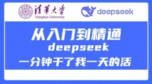 清华大学讲DeepSeek最全教程,从入门到精通,deepseek一分钟干了我一天的活-一起网赚吧