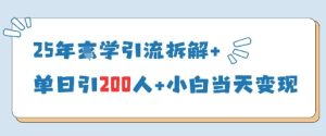 25年国学引流拆解+单日引200人+小白当天就能变现-一起网赚吧