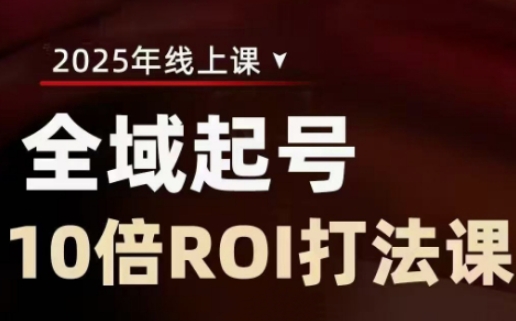 2025全域起号10倍ROI打法课，助你提升直播间的投资回报率-一起网赚吧